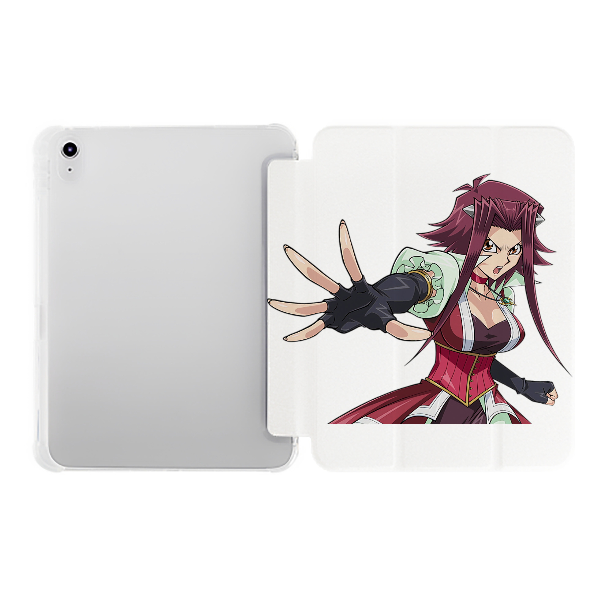（画像用） 遊☆戯☆王 Yu-Gi-Oh! IPad ケース ペン収納付き 三つ折りスタンド PUレザー×シリコン 対応機種9.5/10.5/10.9インチ